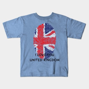 I love you united kingdom Kids T-Shirt